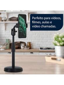 Suporte Apoiador De Celular Mesa Tripé Selfie Regulagem 360° - Multicolorido - Visão 5