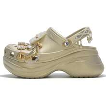 Crocs 2026新款女士拖鞋/凉鞋  骨白色 闪亮珍珠花朵 休闲舒适一脚蹬鞋 211519-2Y2 - 骨白色 - 查看 1