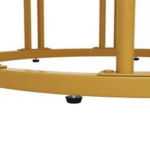 Esstisch Elegant Rund Mit Robuster MDF Tischplatte Und Goldfarbenen Tischbeinen Aus Metall Für Wohnbereiche