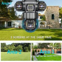 V380Pro Wireless Remote Camera, 2.4GHz WiFi Outdoor Solar Powered Surveillance Camera, 360° No-Dead-Angle View, 15MP HD, Dual-Way Audio, Motion Tracking, Alarm Push, Suitable For Outdoor, Sports Field, Ranch, Garden And Other Wireless Monitoring, Built-In Battery Pack, Solar Panel Powered For Year-Round Uninterrupted Operation