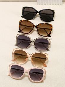 新款复古欧美风女士猫眼眼镜，高端时尚街头风 - 彩色 - 查看 6