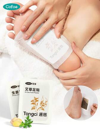 Cofoe แผ่นแปะเท้าสมุนไพรธรรมชาติจาก Artemisia argyi/ขิง สำหรับผู้ใหญ่
