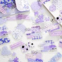 40 Stücke/Packung Stoff Scrapbooking Aufkleber, kreative ästhetische Aufkleber-Decals, DIY dekorative Collage Bastelbedarf, Geschenk für Feiertage, personalisiertes Sammelalbum Schulmaterial - Grün - Übersicht 4