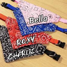 20 Pieces/10 Pieces/1 Piece Custom Name Letters Or Text Pet Cat Dog Animal Triangle Scarf Bib Scarf Pet Saliva Accessory Triangle Scarf, Suitable For Customizing Pet Names Or Greetings, Can Be Given As A Pet's Birthday Gift