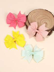 24 piezas de pinzas para el cabello con moños de colores para niñas, clips de fibra de poliéster multicolor perfectos para adolescentes como decoración del cabello para el atuendo diario, accesorios de cabello versátiles