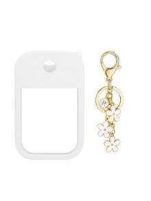 2 件 Touchland 1 盎司（30 毫升）洗手液喷雾瓶保护套，26 个花朵和字母喷雾瓶标记，硅胶防摔防撞保护套，带钥匙扣设计，方便旅行携带，可挂在包、钥匙或儿童背包上，耐磨、防水、可重复使用 Touchland 洗手液喷雾保护套，旅行、户外、礼物、万圣节礼物、圣诞节礼物 - 白色 - 查看 14