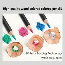 24/36/48/72/120pcs Wooden Art Colored Pencils Set, Premium Colored Pencils, Water-Soluble & Oil-Based, Unbreakable Lead, Art Drawing Wooden Colored Pencil Set, Professional Color Painting Brush, Student Art Colored Pencil Brush