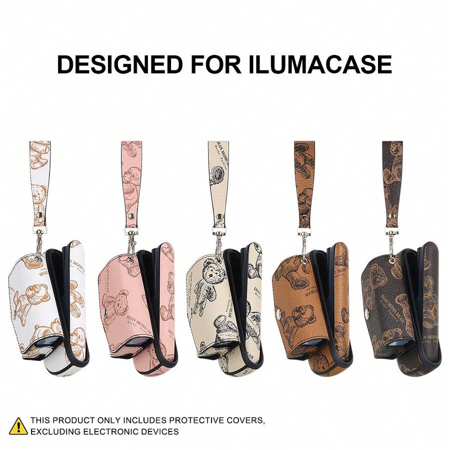 IQOSCASE 适用于 ILUMA/ILUMA I 的防摔皮套/收纳袋,也适用于 TEREA 20 Hot Rod 烟盒,时尚烟盒配件,棕熊纹皮革材质,柔软防滑表面,360 度完美贴合保护,防摔防震,方便收纳携带,男女皆宜,适合作为情人节、圣诞节、父亲节等节日礼物,是吸烟者的理想配件。 - ILUMA三件棕熊 - 查看 1