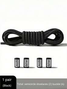 1双100厘米/39.4英寸弹性免系鞋带 - 适用于运动鞋、跑鞋，男女通用，均码（黑色/白色/彩色） - 彩色 - 查看 4