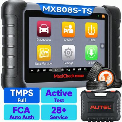  Autel MaxiCheck MX808STS Diagnostic Scanner: 2025 Same As MX900TS TS900, Up Of MaxiCOM MK808STS MK808ZTS Upgrade Of MK808S MX808S, Top TPMS Programming Tool, 3000+ Active Test, 28+ Service, OS11