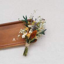 1/2/3/4/6/8/10/12/20 件迷你干花花束、花瓶迷你干花、节日礼物、花瓶布置、婚礼中心装饰、DYI 鲜花、波西米亚风迷你花束 - 彩色 - 查看 36