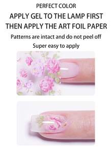 2pcs/Set Perfect Color Nail Foil Paper, Suitable For Foil Stickers, Nail Gel, Foil Transfer Gel, 12ml Transfer Gel, Essential For Nail Art DIY Enthusiasts, Requires LED Lamp, Removable Nails - Clear - View 2