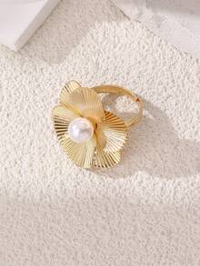 1/3pcs Asymmetrical Geometric Pearl Ring,Daily Wear,Jewelry For Women Gift - Multicolor - View 10