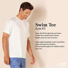 Essentials - Camiseta de natación de manga corta y secado rápido UPF 50 para hombre - Verde militar - Ver 2