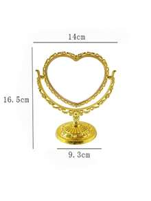 Oval Makeup Mirror With Double-Sided Vintage Vanity Mirror, Featuring A Rotating Vanity Mirror Stand. Ideal For Makeup Application, Girls, Women, Beauty, And Spa Parties. This Adorable Princess-Style Oval Vanity Mirror Is The Perfect Accent For Any Tabletop. The Double-Sided Rotating Table Mirror With Stand Makes An Excellent Decorative Choice For A Girl's Room And A Festive Gift For Friends And Family During Halloween And Christmas.,Makeup,Cheap,Room Decor,Vanity,Travel,Bedroom,Makeup Accessories,Mirror,Vanity Mirror,Cheap,Stocking Stuffers,Makeup,Makeup Tools,Cheap Stuff,Gifts,Gifts For Women,Christmas Gifts - Multicolor - View 14