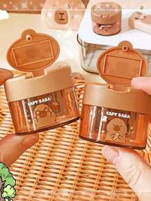 1pc Cute Capybara Shaped Manual Pencil Sharpener, Random Color, Cartoon Design Handheld Pencil Sharpener Suitable For School And Office, For Pencils And Makeup Pencils, Convenient Small Sharpener, Desktop Decor Portable Sharpener, Student Learning Supplies Reward, Gift For Children, Boys, Girls, Back To School Supplies