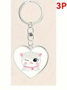 Llavero con cúpula de cristal personalizada con foto - 3 piezas. Diseño redondo con imagen de padres e hijos. Accesorio de moda perfecto para familia, mascotas y recuerdos con logo. El mejor regalo para amigos y padres.