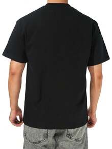 1pc Camiseta con Cita Inspiradora de Recuperación, Camiseta de Algodón de 220g, Adecuada para Adultos, Cuello Redondo, Tejido de Punto, Estilo Regular, Camiseta con Eslogan de Apoyo, Camiseta Fresca, Camiseta Unisex de Verano de Manga Corta, Perfecta para Festivales y Regalos de Cumpleaños, Estilo Callejero, Camisetas Divertidas, Camiseta, Camisetas Gráficas, Ropa Casual, Prendas Motivacionales, Diseño Unisex, Camiseta Gráfica, Material Transpirable, Algodón Suave, Camiseta Gráfica Divertida, Ropa para Adultos, Usuarias Casuales - Negro - Ver 2