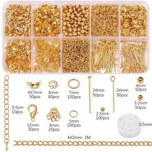 1 juego/bolsa, Kit de inicio para hacer joyas, pendientes, collares, accesorios de joyería de cuentas, adecuado para adultos y principiantes P95U - conjunto 2 - Ver 2