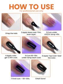 ZIMOOM 12毫升南瓜橙色凝胶指甲油，四季皆宜，橙色系美甲，可卸除UV/LED指甲油，适用于美甲沙龙DIY，也是送给女性和女孩的节日礼物。 - 橘色 - 查看 4