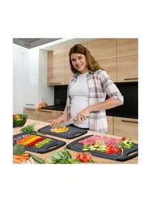 Juego de 3 tablas de cortar, oferta del - Negro - Ver 3