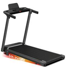 Fitness Folding Treadmill With Incline, Electric Treadmill For Home Exercise, 3.0 Horsepower Quiet Brushless Treadmill, 6.2 MPH, 300 Lbs,With A Handle ,Portable Small Treadmills For Home And Office,Cup Holder, LED Display And 12 Preset Programs - 美規A型插(110-127V) - 查看 9
