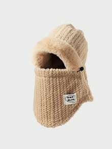 女士针织骑行帽，带耳罩，防风保暖，适合秋冬季节，也适合滑雪和户外活动，秋季装饰，情人节礼物 - 多色 - 查看 11