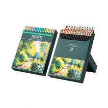 24/36/48/72/120pcs Wooden Art Colored Pencils Set, Premium Colored Pencils, Water-Soluble & Oil-Based, Unbreakable Lead, Art Drawing Wooden Colored Pencil Set, Professional Color Painting Brush, Student Art Colored Pencil Brush