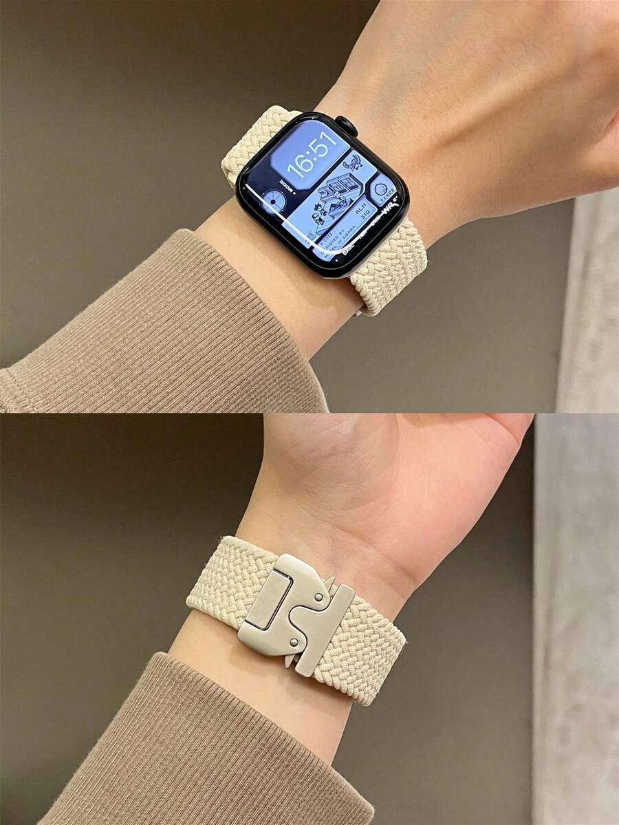 1条男女通用尼龙表带，兼容，尺寸包括42mm、38mm、40mm、41mm、44mm、45mm、46mm和49mm，时尚智能手表替换表带，适用于Series Ultra2、Ultra SE2、SE 11、10、9、8、7、6、5、4、3、2、1等型号，是返校学生的理想礼物