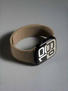 1pc Men Women Lychee Pattern Silicone Magnetic Watchband Compatible With Apple Watch Band Compatible With Apple Watch 42mm 38mm 40mm 41mm 44mm 45mm 46mm 49mm Fashion Smart Watch Replacement Watch Strap For Series Ultra2 Ultra SE2 SE 11 10 9 8 7 6 5 4 3 2 1 - Màu be - Xem 6