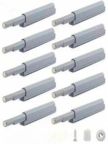 5/10pcs Cabinet Soft Close Door Catches, Magnetic Adsorption Silent Closing With Invisible Handle, Furniture Hardware Accessories - Grey - View 11