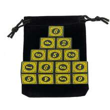 6-Sided Dice Set With Velvet Bag, 10pcs Tabletop Game Accessories, Perfect Christmas, Halloween Gift For Friends