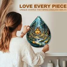 Mystic Forest - Wooden Puzzle, Asymmetrical Shaped Puzzle Toy, Unique Party Game Gift, Asymmetrical Animal Shaped Wooden Puzzle, Decorative Art Painting, Tabletop Magic Puzzle, Unique Children's Educational Puzzle, Holiday Gift, Suitable For Adults Wooden Puzzle, Christmas Gift, Back To School Gift, Birthday Gift (2D Puzzle) - Multicolor - View 9