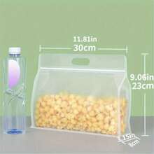 5 Reusable Silicone Leak-Proof Food Storage Bags For Nuts, Grains, Vegetables, Fruits And Snacks, Kitchen Storage Bags, Travel Storage Containers - XL 11.81x9.06英寸 - 查看 8
