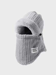 女士针织骑行帽，带耳罩，防风保暖，适合秋冬季节，也适合滑雪和户外活动，秋季装饰，情人节礼物 - 多色 - 查看 8