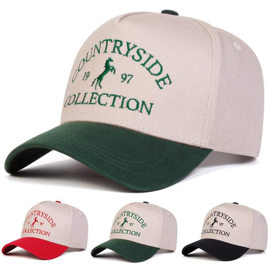 1pc Men's 1997 Cashmere Cowboy Trucker Hat, Personalized Letter Embroidery Baseball Cap, Streetwear Fashion Casual Hat For Spring, Autumn, Travel, Beach Vacation