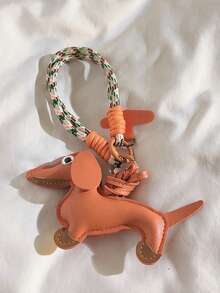 Creative And 3D Puppy Pendant Woven Nylon Short Hanging Rope Suitable For Phone Cases, Phone Pendants, Keychains, Headphones, Wristbands, Bracelets, Internet Celebrities, Fun And Cute Men's And Women's Styles