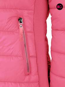 Chamarra Capitonada  Moda Dama Moderna Forro Peluche Moderna - Rosa Fucsia - Ver 8