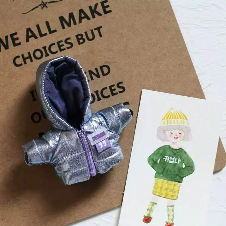 (仅娃娃衣服)适用于拉布布娃娃17CM树脂手办Labobo盲盒挂件配件，LBB衣服1/2/3代，可爱多巴胺冰淇淋娃娃工作服替换套装 - 彩色 - 查看 10