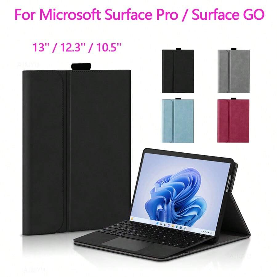 Pour Microsoft Surface Pro 11 10 9 8 7 6 5 4 Tablette 12,3-13 pouces avec étui de support. Pour Surface Go 4 3 2 1 Tablette 10,5 pouces, étui de protection - Noir - Voir 1