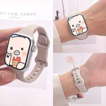 纤细腰身蝴蝶扣硅胶表带，兼容 Apple，适合手表运动臂带 38 毫米 40 毫米 41 毫米 42 毫米 44 毫米 45 毫米 49 毫米 46 毫米，适合手表 Uhr Serie11 10 9 Ultra 8 7 6 5 4 3 2 1 SE 女士硅胶臂带