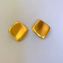 时尚金属简约几何褶皱耳环，时尚女士高端不对称扭曲 U 形耳钉 - U型耳環 - 查看 15