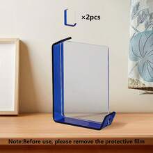 L 形双面透明亚克力相框 - 现代 6 英寸优质展示架，适用于个性化照片、桌面照片架、书架、优雅家居装饰、办公室装饰、豪华桌面架子展示架，适用于婚礼、画廊墙壁和记忆空间、毕业礼物、万圣节装饰和圣诞节装饰 - 彩色 - 查看 14