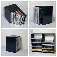 10-Disc CD/DVD Storage Rack, Transparent Desktop Disc Organizer, 160mm Height