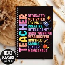 1 Stück fröhliches Spiralbuch/Tagebuch, einzigartiges Schreibwaren für Studenten, Büroartikel, Arbeitsplaner, Geschenk für Lehrer, persönlicher Organizer