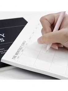 1/2 piezas Planificador mensual/semanal minimalista y fresco con hojas desprendibles en tamaño B5, agenda de trabajo/estudio, libreta de notas, esencial para volver a la escuela, cuaderno de notas de estudio estético y práctico