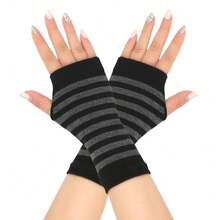 1pc Spring/Summer Cotton Gloves Half Finger Sports Open Finger Gloves Knitted Short Men's And Women's Styles Autumn/Winter Thin DIY Arm Cover