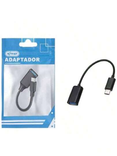 Cabo adaptador de dados USB C OTG USB fêmea para adaptador de dados USB tipo C macho fita-C