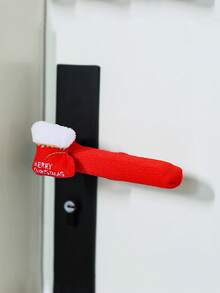 1 pieza Decoraciones para manijas de puertas navideñas, Papá Noel, Calcetines navideños, Alce, Cubiertas para manijas de puertas con diseño de árbol de Navidad, Protectores de habitación, Decoraciones de árbol de Navidad, Cubiertas de habitación, Adecuado para puertas de dormitorio, Puertas, Decoraciones de fiesta, Decoraciones navideñas para el hogar