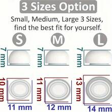 3 Pairs Of Cotton Replacement Ear Tips Compatible With AirPods Pro 1st/2nd Generation, Multi-Size, Skin-Friendly - Multicolor - View 8